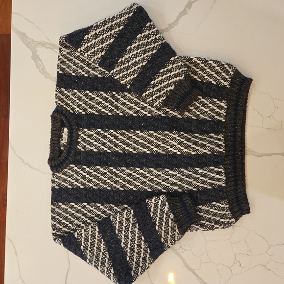 Vintage Wooly-Wooly Mens Wool Crewneck Long Sleeve Striped Sweater Size Large - Picture 4 of 11